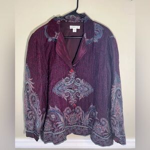 Coldwater Creek Jacket Paisley Blazer